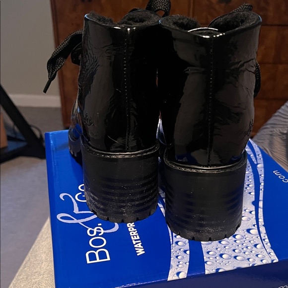 Bos. & Co. Glossy Black Ankle Booties NWT - Picture 2 of 7
